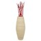 Uniquewise Tall Cylinder Bamboo Floor Vase Decorative Accent for Hotel Lobbies and Spa, Perfect Decor for Living Room or Hallway
